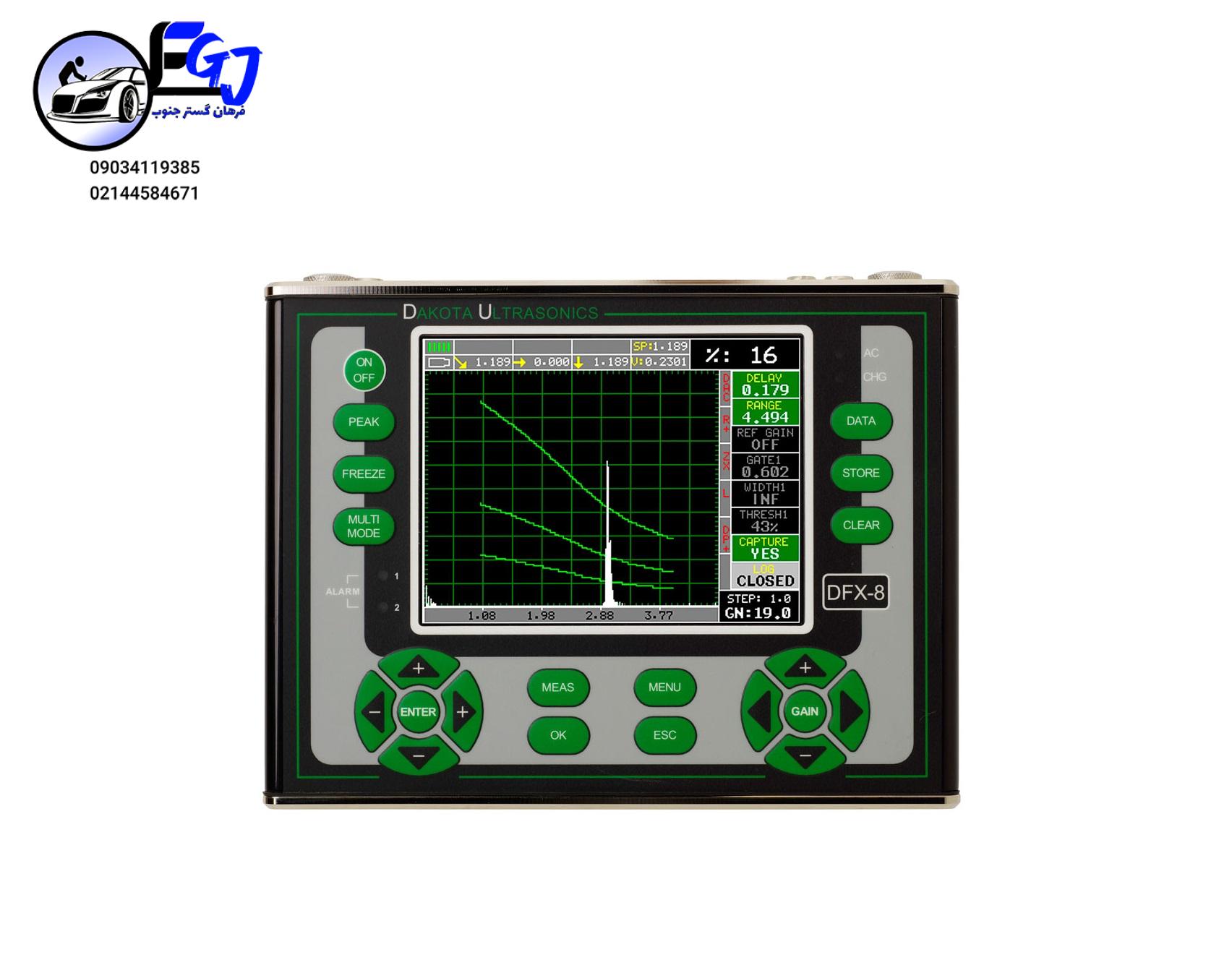 dakota-dfx-8-ultrasonic-flaw-detector عیب یاب التراسونیک جوش برندداکوتا آمریکا مدل DFX-8