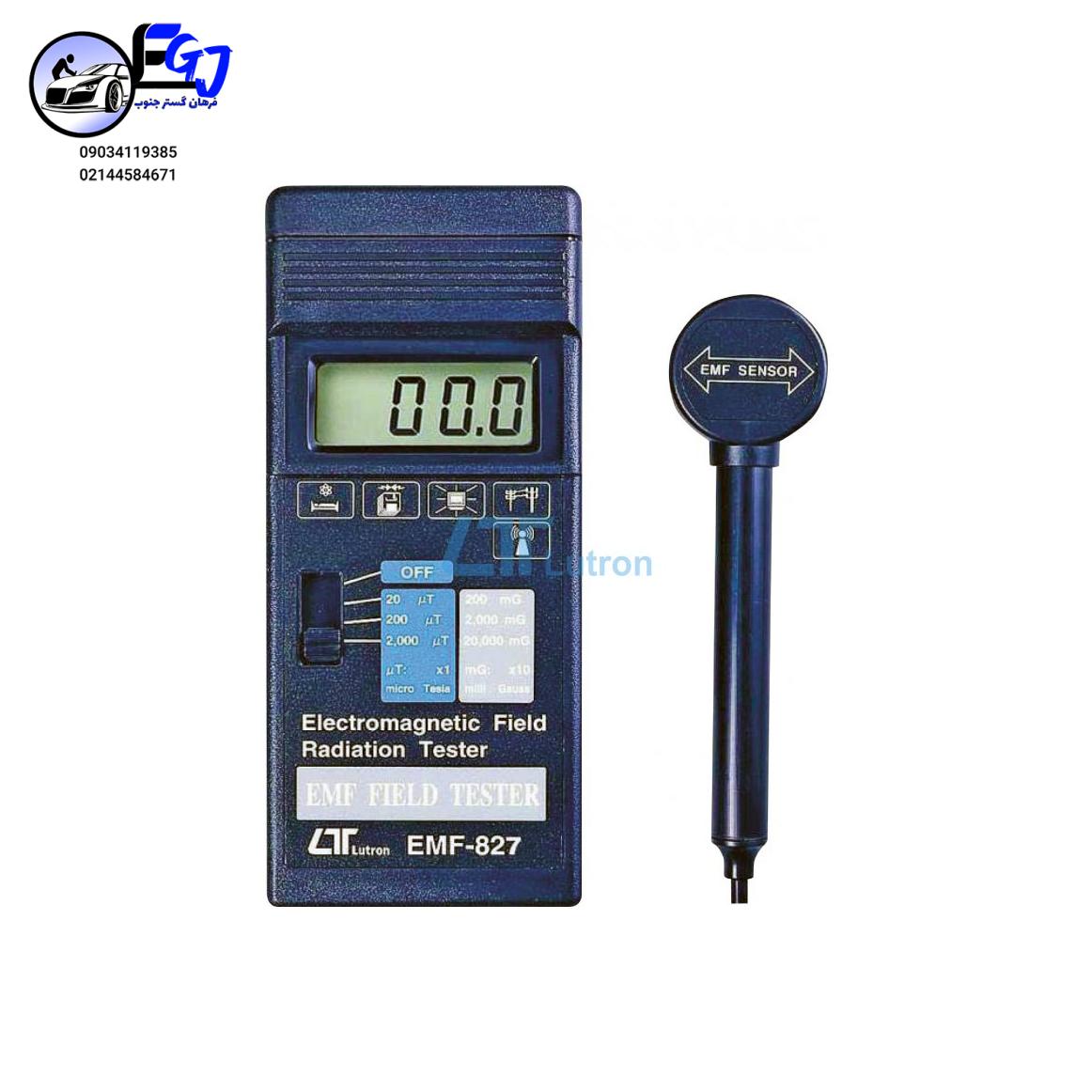 1398-1_electromagnetic-field-meter-lutron-emf-827 سنجش میدان مغناطیس ( گوس متر) برند LUTRON مدل EMF-827