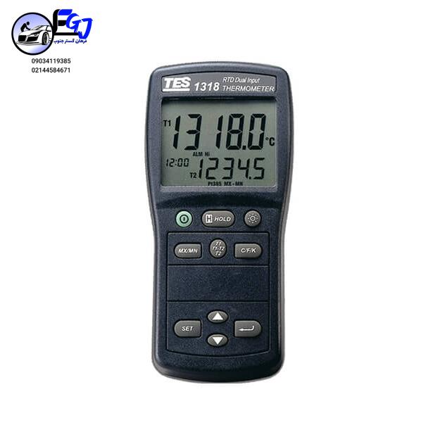 tes-1318 ترمومتر دوکاناله RTD برند TES مدل TES-1318 - Image 1