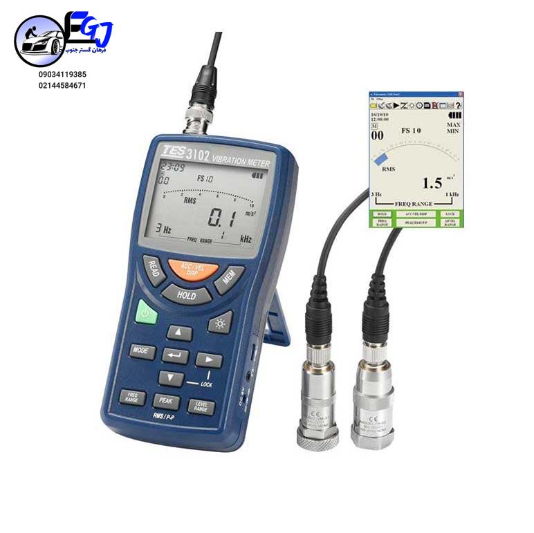 TES-3102 ارتعاش سنج دیتالاگر برند TES مدل TES-3102
